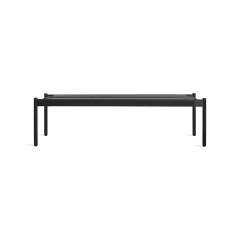 Invitation 64" Bench by Blu Dot in Black On Ash, low front view