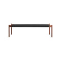 Invitation 64" Bench by Blu Dot in Walnut, low front view