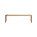Invitation 64" Bench by Blu Dot in White Oak, low front view
