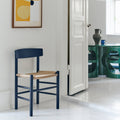 borge mogensen j39 chair in indigo blue and natural papercord by fredericia furniture