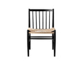 j80 dining chair by fdb mobler in jet black beech 