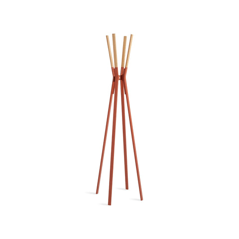 Splash Coat Rack by Blu Dot in Tomato, low front view