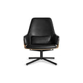 Lock Lounge Chair by Blu Dot in Onyx Leather, front view