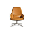 Lock Lounge Chair by Blu Dot in Canyon Leather, front view