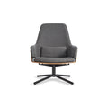 Lock Lounge Chair by Blu Dot in Gabro Grey, low front view