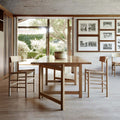 library table in oak oiled and oiled oak j39 chairs designed by borge mogensen for fredericia furniture