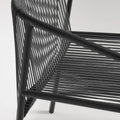 Lookout Outdoor Chair by Blu Dot, carbon all-weather rope weave and aluminum frame detail