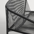 Lookout Outdoor Lounge Chair by Blu Dot, carbon all-weather rope weave and aluminum frame detail