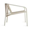 Lookout Outdoor Lounge Chair by Blu Dot in natural all-weather rope and white powder-coated aluminum, side view