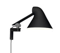 black short arm njp wall lamp by louis poulsen