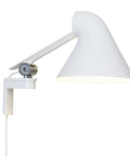 white short arm njp wall lamp by louis poulsen