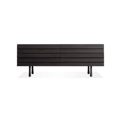 Lap 4 Drawer Dresser by Blu Dot in Black On Ash Black, low front view