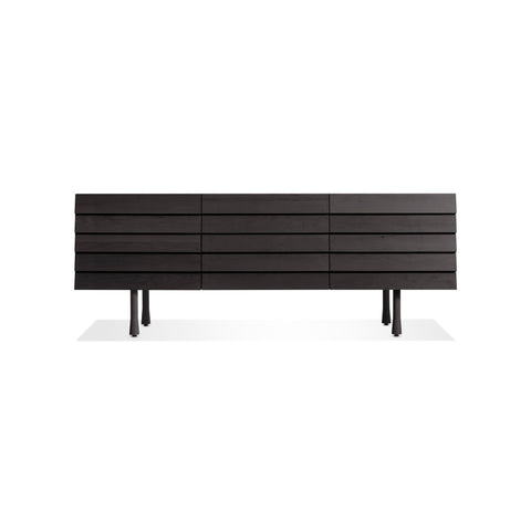 Lap 2 Door / 2 Drawer Credenza by Blu Dot in Black On Ash Black, low front view