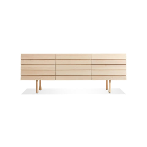 Lap 2 Door / 2 Drawer Credenza by Blu Dot in Whitewashed Maple Whitewashed and Maple, low front view