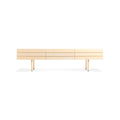 Lap Long and Low by Blu Dot in Whitewashed Maple Whitewashed and Maple, low front view