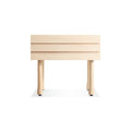 Lap Nightstand by Blu Dot in Whitewashed Maple Whitewashed and Maple, low front view