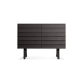 Lap 2 Door Credenza by Blu Dot in Black On Ash Black, low front view
