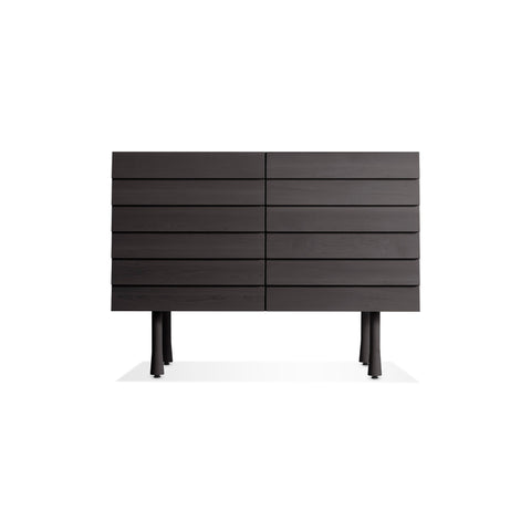 Lap 2 Door Credenza by Blu Dot in Black On Ash Black, low front view