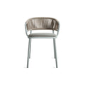 Mate Outdoor Chair by Blu Dot in Toohey Breezy Blue, low front view