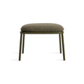 Mate Outdoor Ottoman by Blu Dot in Toohey Olive, low front view