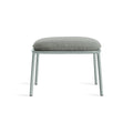Mate Outdoor Ottoman by Blu Dot in Toohey Breezy Blue, low front view