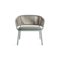 Mate Outdoor Lounge Chair by Blu Dot in Toohey Breezy Blue, low front view