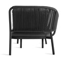Mate Outdoor Sun Lounger by Blu Dot in Toohey Charcoal, rear view