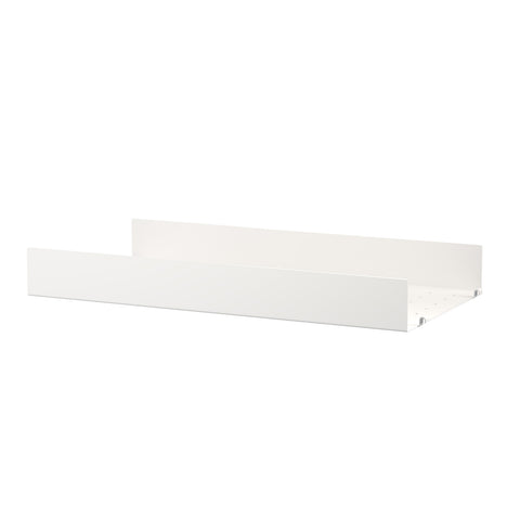 White metal shelf high, 22.8" wide, for String® System modular shelving