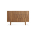 Murmur 1 Door / 3 Drawer Credenza by Blu Dot in Walnut, front view