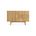 Murmur 1 Door / 3 Drawer Credenza by Blu Dot in White Oak, front view