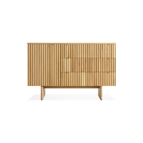 Murmur 1 Door / 3 Drawer Credenza by Blu Dot in White Oak, front view