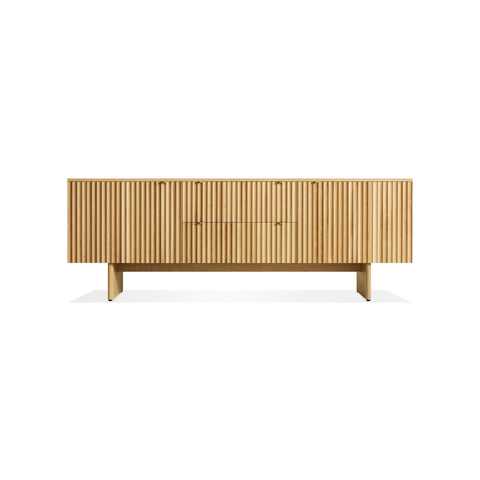 Murmur 2 Door / 2 Drawer Console by Blu Dot in White Oak, front view