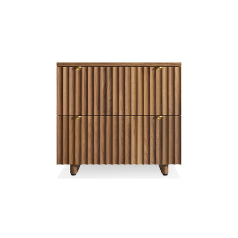 Murmur Nightstand by Blu Dot in Walnut, front view