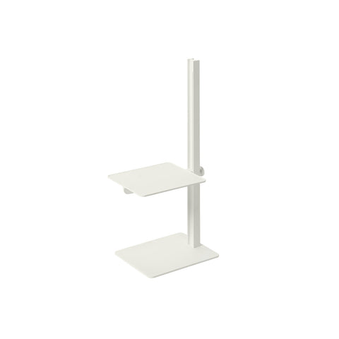 Museum Side Table in white, compact adjustable accent table by String®