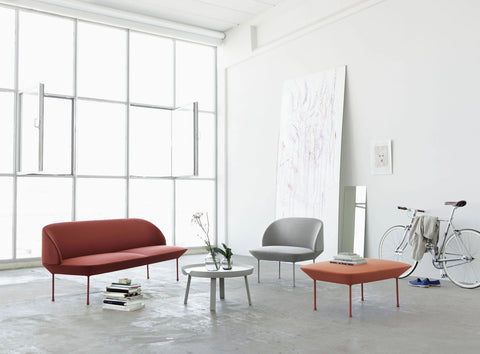 industrial space with modern scandinavian furniture from muuto