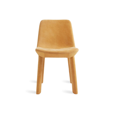 Neat Chair by Blu Dot in Camel Leather, low front view