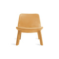 Neat Lounge Chair by Blu Dot in Camel Leather, low front view
