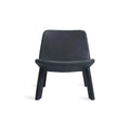 Neat Lounge Chair by Blu Dot in Ink Leather, low front view