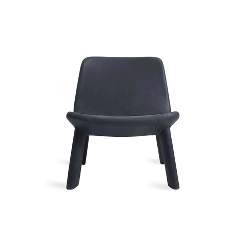 Neat Lounge Chair by Blu Dot in Ink Leather, low front view