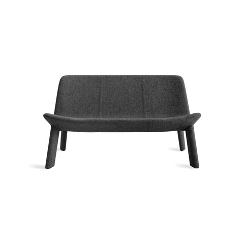 Neat Settee by Blu Dot in Vesper Charcoal, low front view