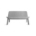 Neat Settee by Blu Dot in Vesper Light Grey, low front view