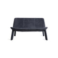 Neat Settee by Blu Dot in Ink Leather, low front view