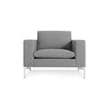 New Standard Lounge Chair by Blu Dot in Spitzer Grey with White legs