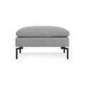 New Standard Ottoman by Blu Dot in Spitzer Grey with Black legs