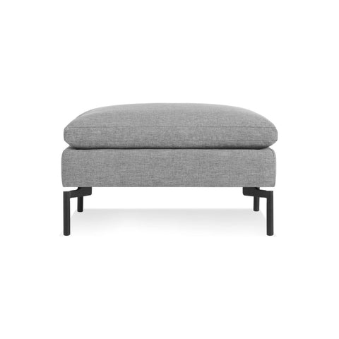 New Standard Ottoman by Blu Dot in Spitzer Grey with Black legs