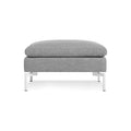 New Standard Ottoman by Blu Dot in Spitzer Grey with White legs