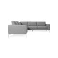 New Standard Sectional Sofa by Blu Dot in Spitzer Grey with White legs, right-facing