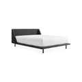Nook Bed by Blu Dot in Vesper Charcoal, full size, low three-quarter view