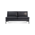 New Standard 60" Armless Sofa by Blu Dot in Granite Leather with Black legs