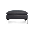 New Standard Ottoman by Blu Dot in Granite Leather with Black legs